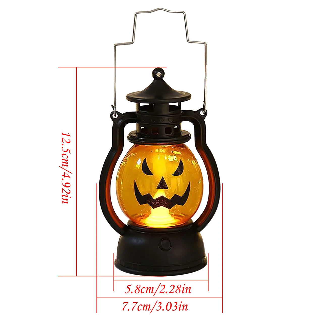 3x LED Pumpkin Lantern - Ideal for Halloween Decorations