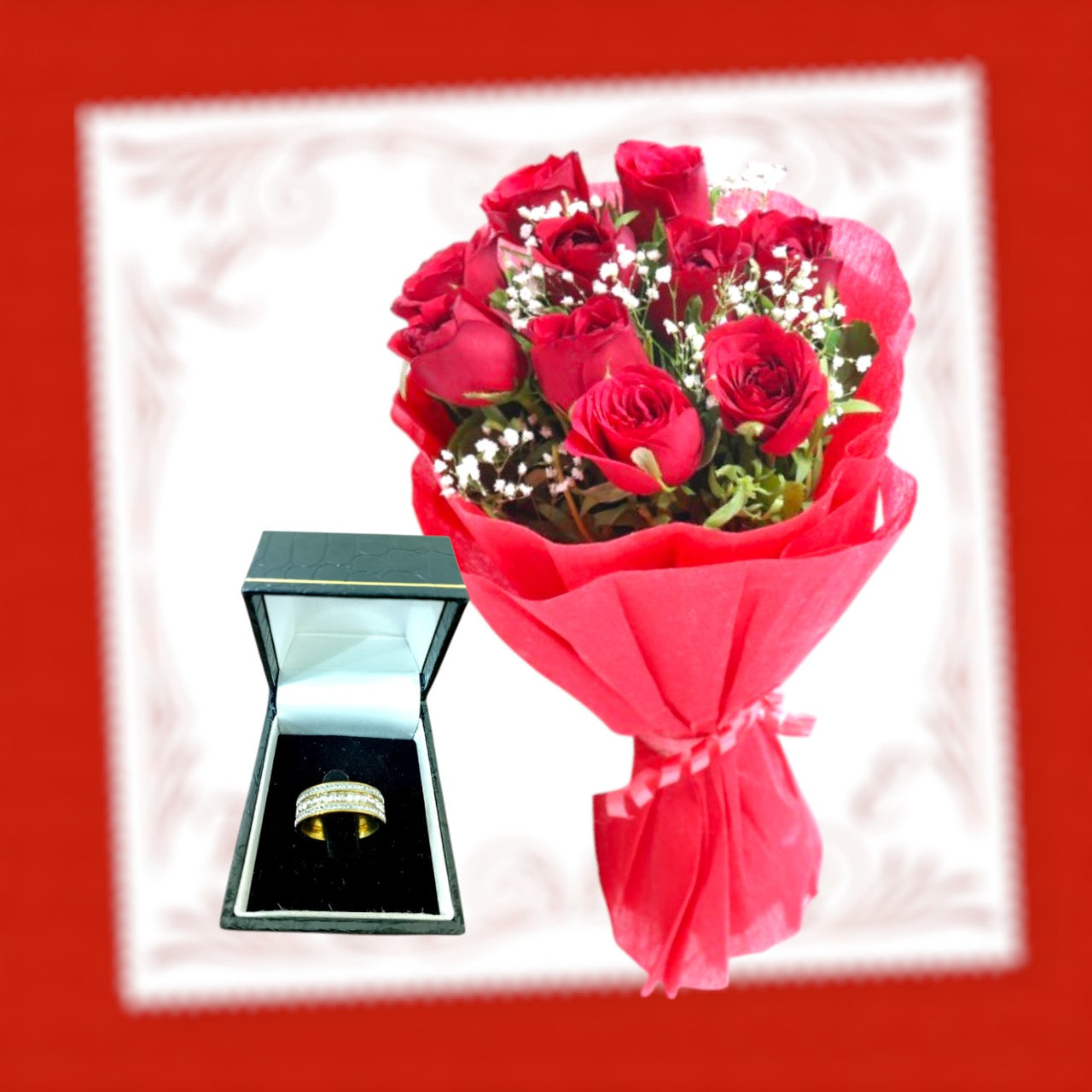 Red Roses with 14K Gold-Plated for Your Valentine