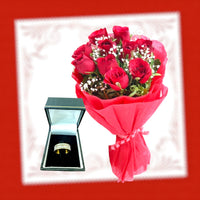 Red Roses with 14K Gold-Plated for Your Valentine