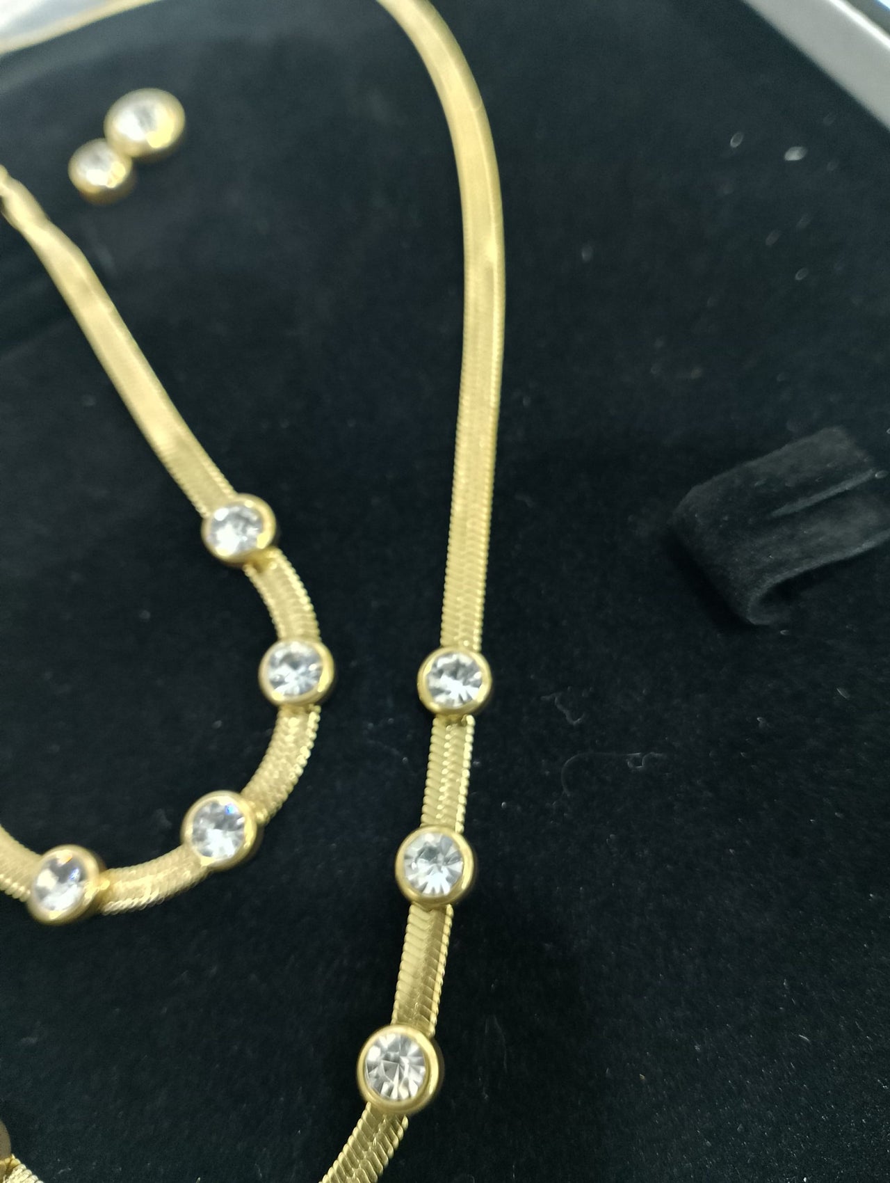 Modern Opulence: Stainless Steel Elegance in 18K Gold