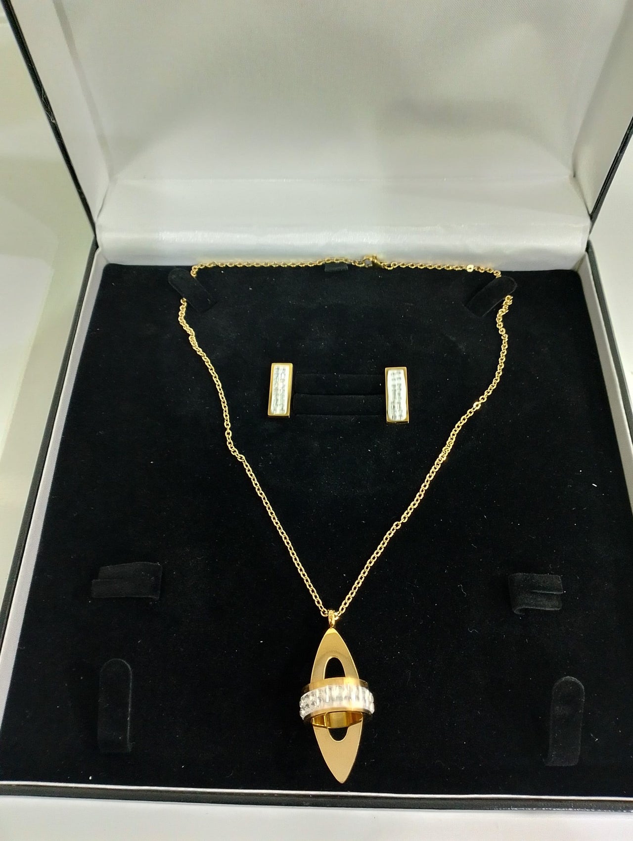 Chic Stainless Shine: Crafted in Stainless Steel with 18K Gold