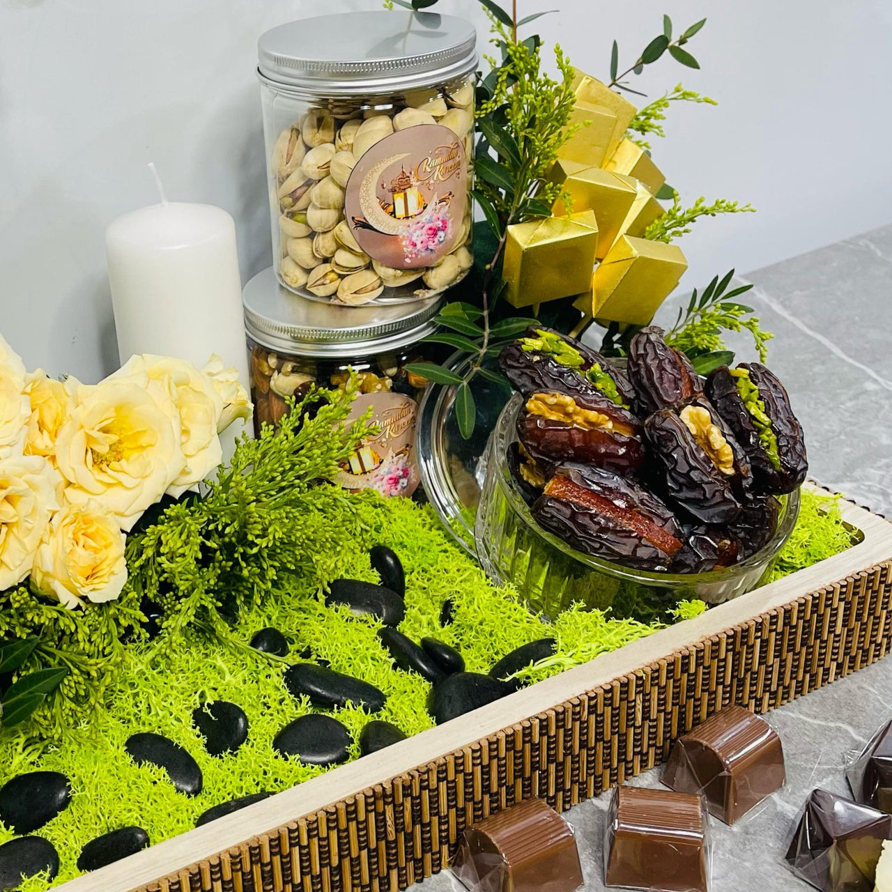 Ramadan Kareem Crescent Gift Tray