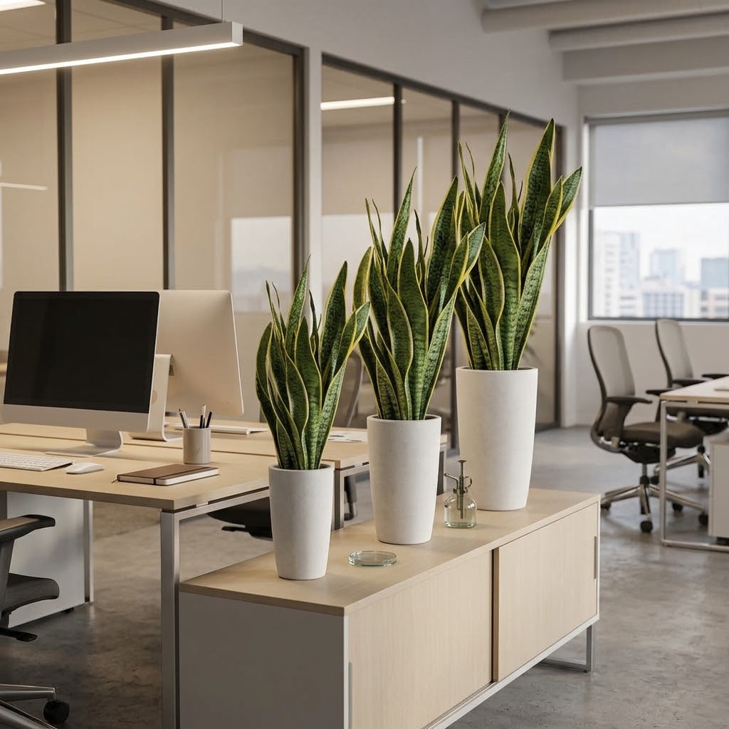 The Tiered Serpent – Snake Plant Height Ladder Set | UAE Office's Best