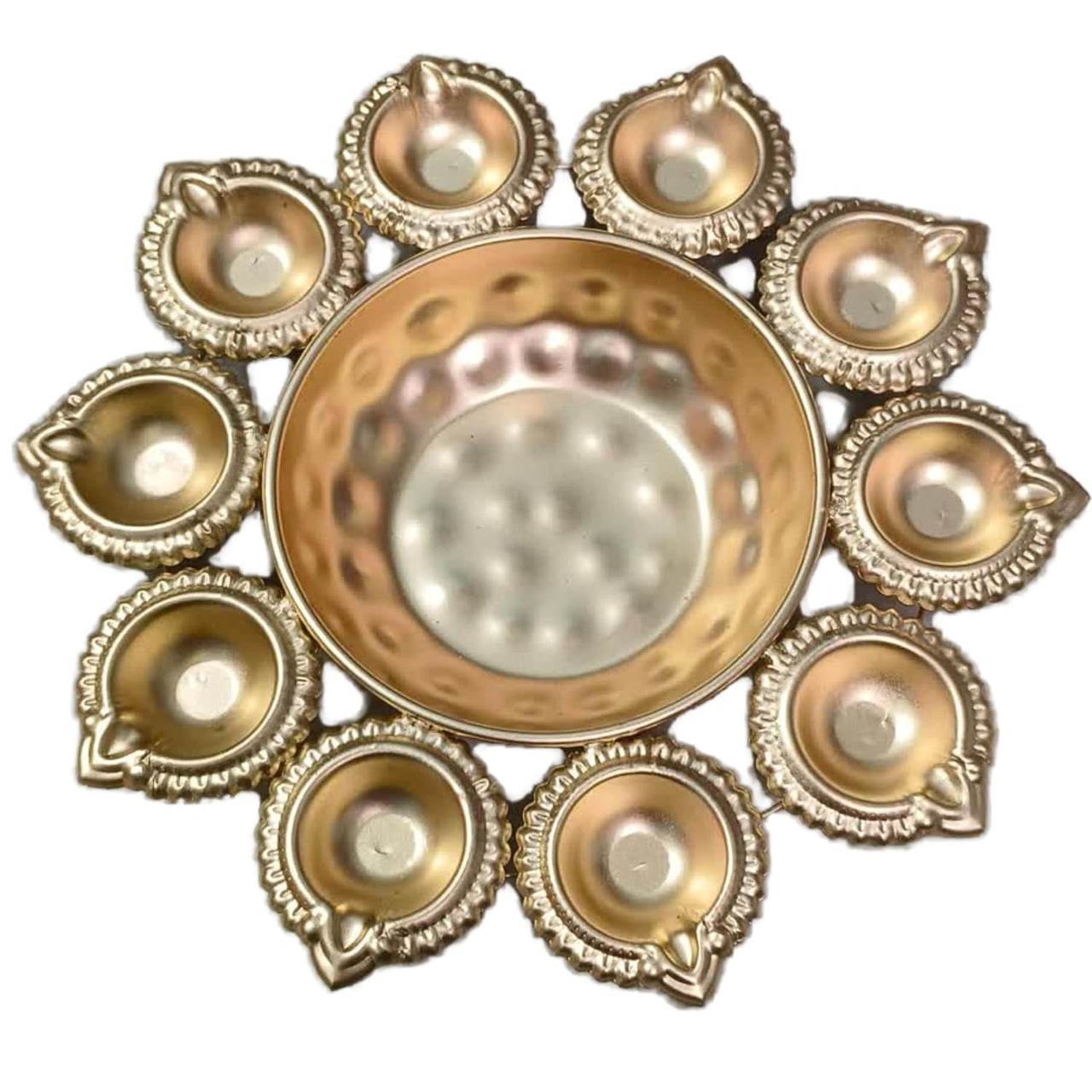 Shubh 10 Diya Thali for Diwali Decorations