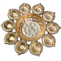 Shubh 10 Diya Thali for Diwali Decorations
