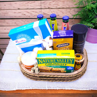 Deluxe Snack and Beverage Tray, Davidoff Espresso, McVities Thins, Mixed Chocolates, Wooden Tray