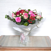 Sweet Enchantment, Pink Roses, Red Roses, White Roses, Hypericum