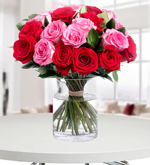 10 Red & 10 Pink Roses