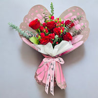 Red Rose Hypericum Bouquet