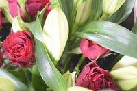 White Lilies & Red Roses Bouquet