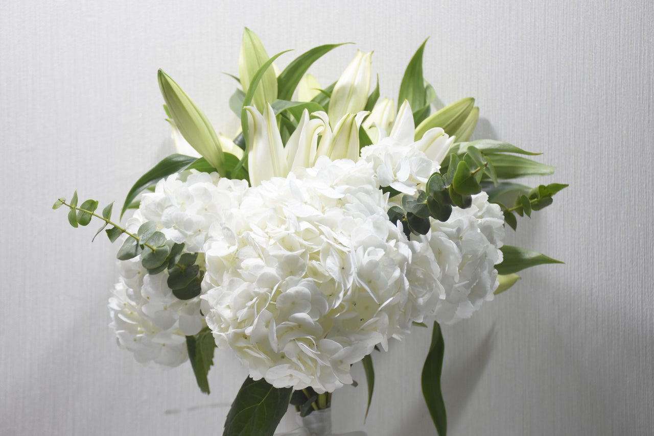 White Lily & Hydrangea Bouquet