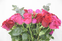 Classic Red and Pink Roses Bouquet