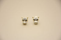 Golden Whispers Ensemble: Stainless Steel Earrings in 18K Gold
