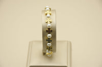 Brass Bracelet with Artful Gold Plating
