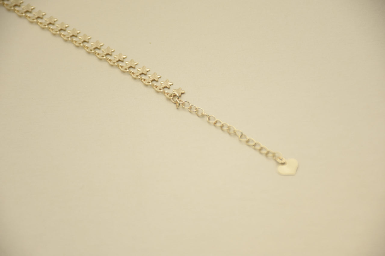 Luxury in Motion: Adjustable 18K Gold-Plated Anklet