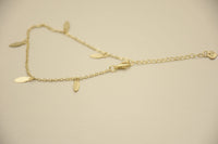 Eternal Spark: Artisanal Brass Anklets in Mesmerizing 18K Gold