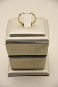 Stainless Steel Ring with Dazzling 14K Gold Plating