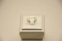 Intricate Stainless Steel Ring in 14K Gold