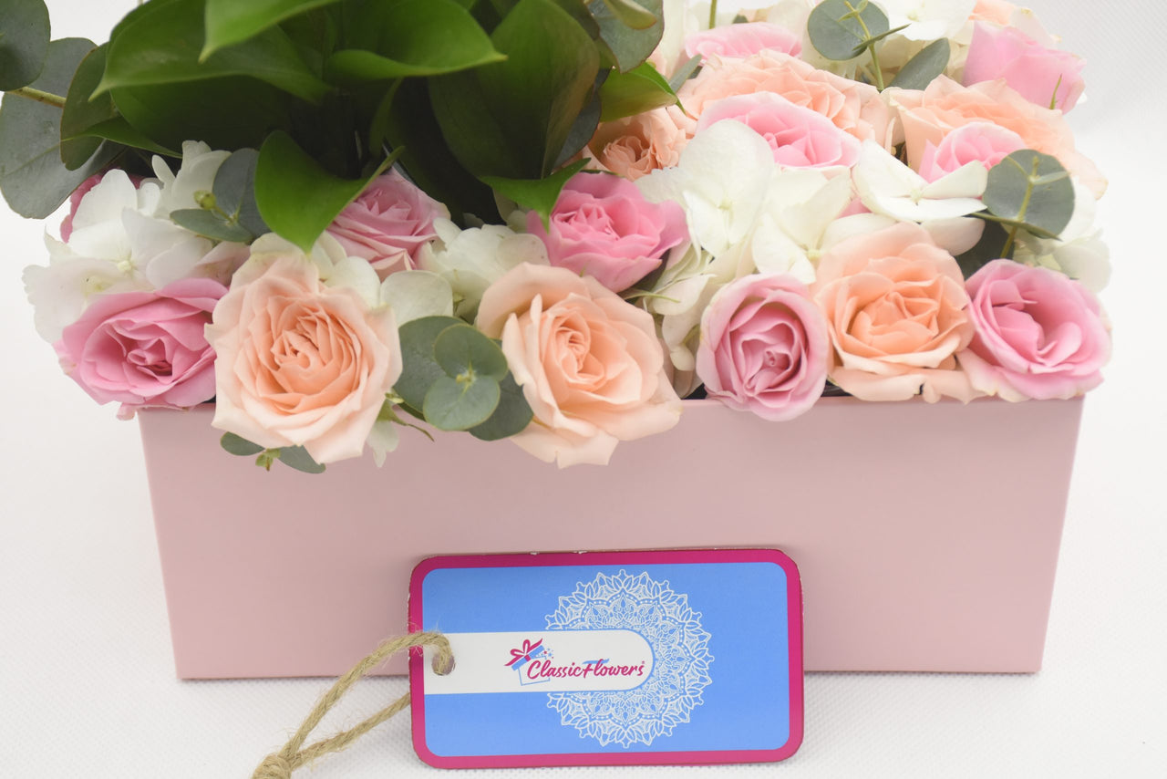 Baby Girl Pink Box Arrangement
