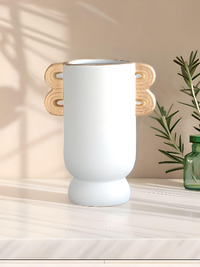 Earthen Elegance-Ceramic Vase: Classic Ceramic Vase with Earthy Elegance | Timeless Centerpiece