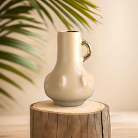 Beige Ceramic Grace-Vase
