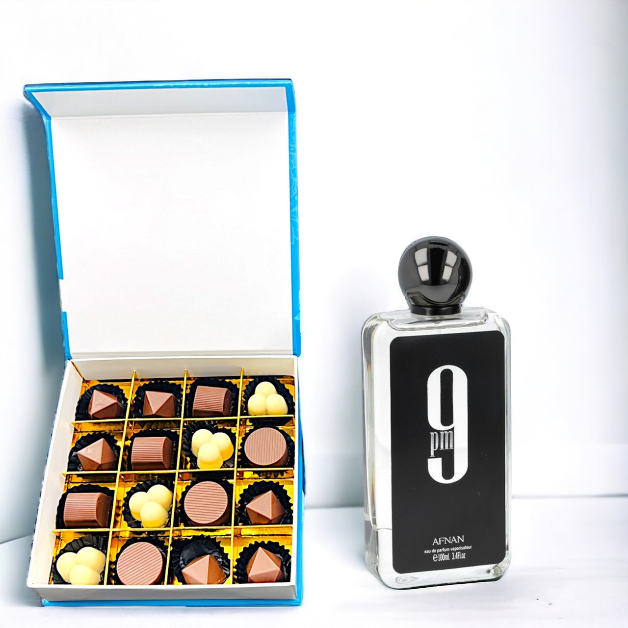 Afnan 9 PM Edition, Assorted Flavors Chocolate Box, 16 pcs
