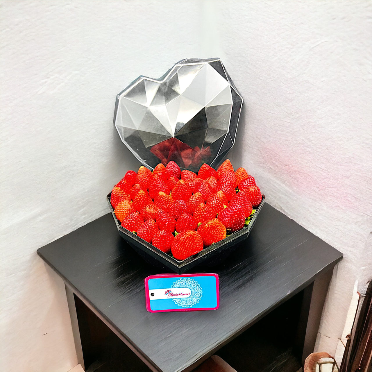 Sweetheart's Delight, Heart-Shaped Box, Fresh Strawberries, Romantic Gift, Valentine's Day Treat