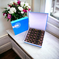 Box of Assorted Chocolate, 30pcs, Dark Truffles, Crunchy Wafer, Hazel Nuts, Rose Compound, Plain Milk Bar