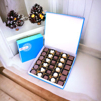 Box of Assorted Chocolate, 30pcs, White Truffles, Crunchy Wafer, Hazel Nuts, Mix Nuts, Plain Milk Bar