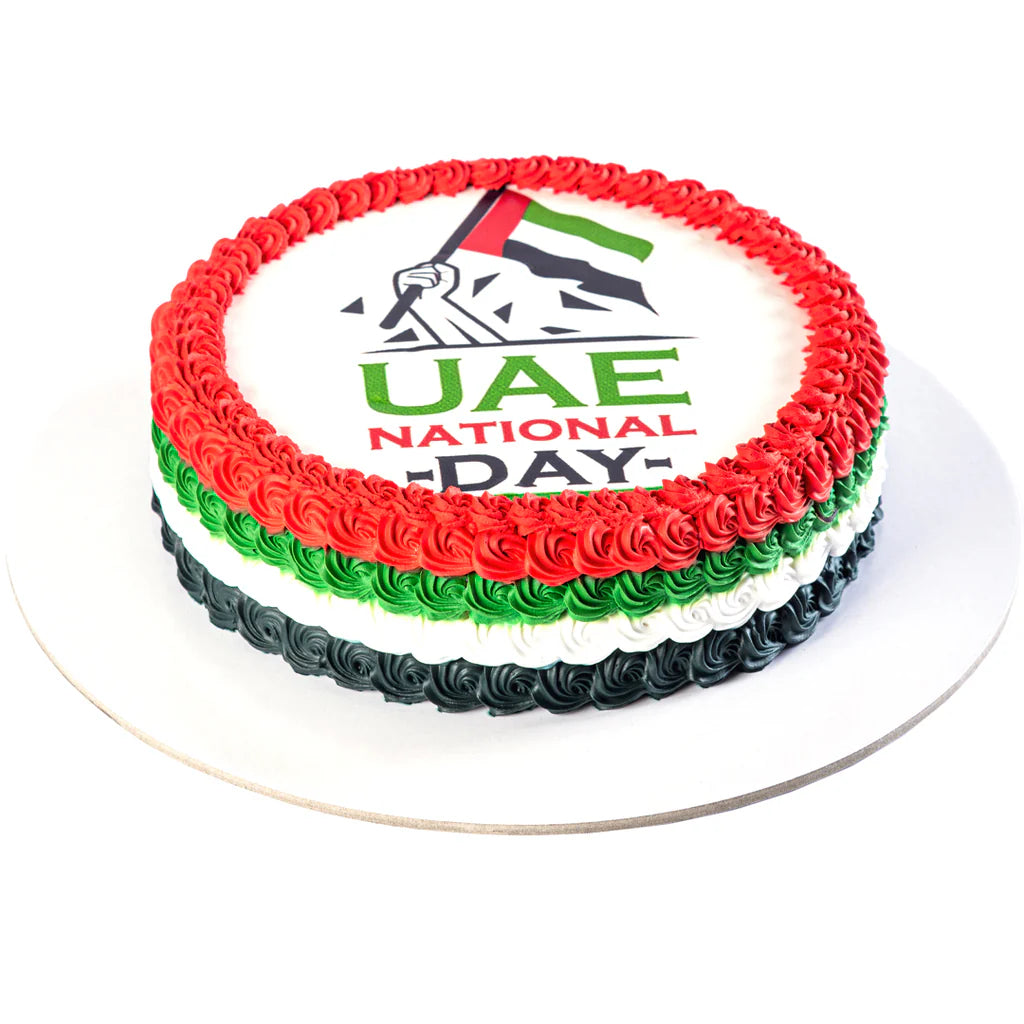 UAE Flag-Themed Sponge Cake – Celebrate with Colors of the Nation