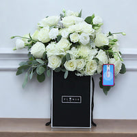 “White Hydrangea and Rose Bouquet – Classic Flowers Dubai”