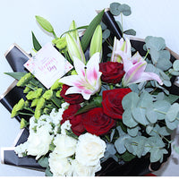 Emirati Women’s Day Bouquet with UAE Color Ribbon