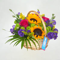 Roses & Sunflower Basket