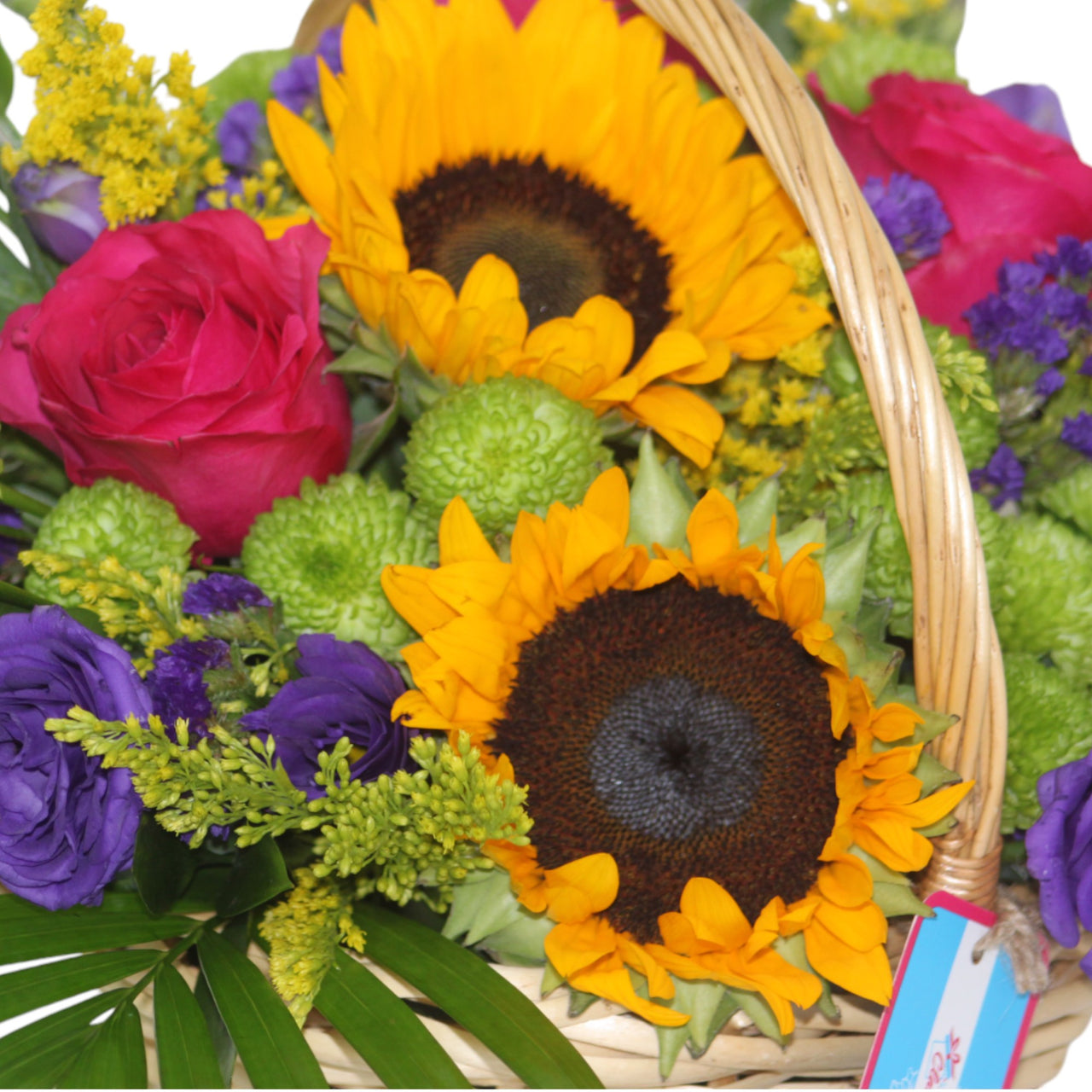 Sunflowers & Roses Basket