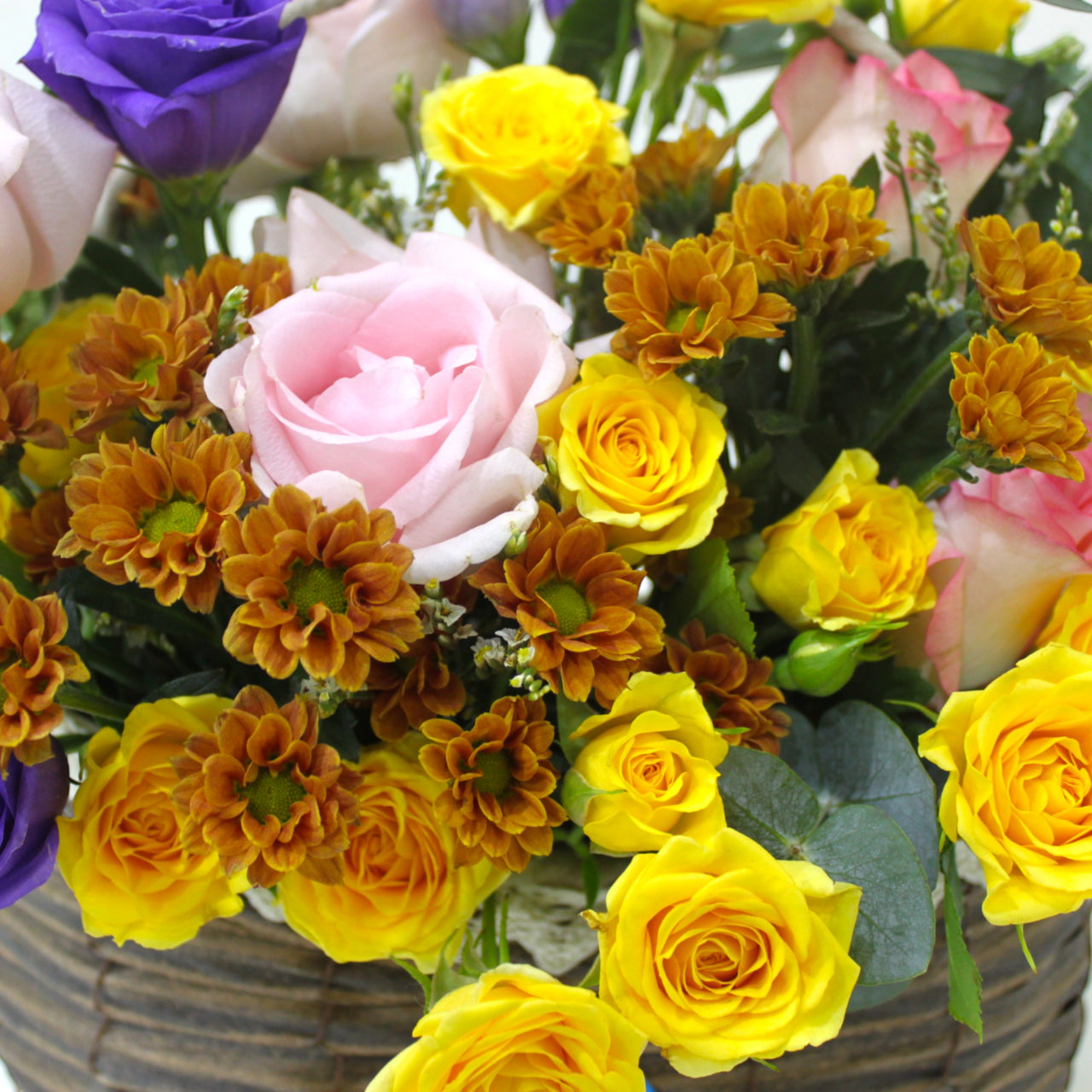 Charming Floral Delight in a Native Basket