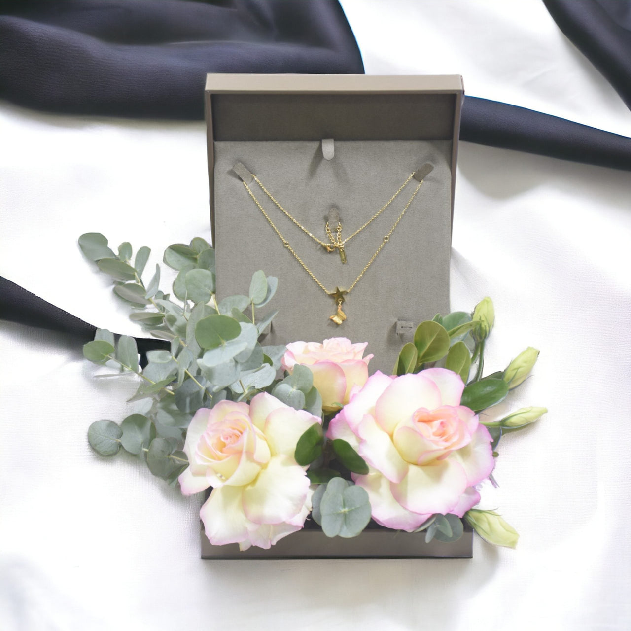 Rose & Lisianthus Treasure Box, Jewelry, Surprise Box