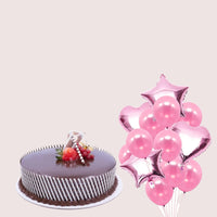 Chocolate Truffle Cake & Balloons