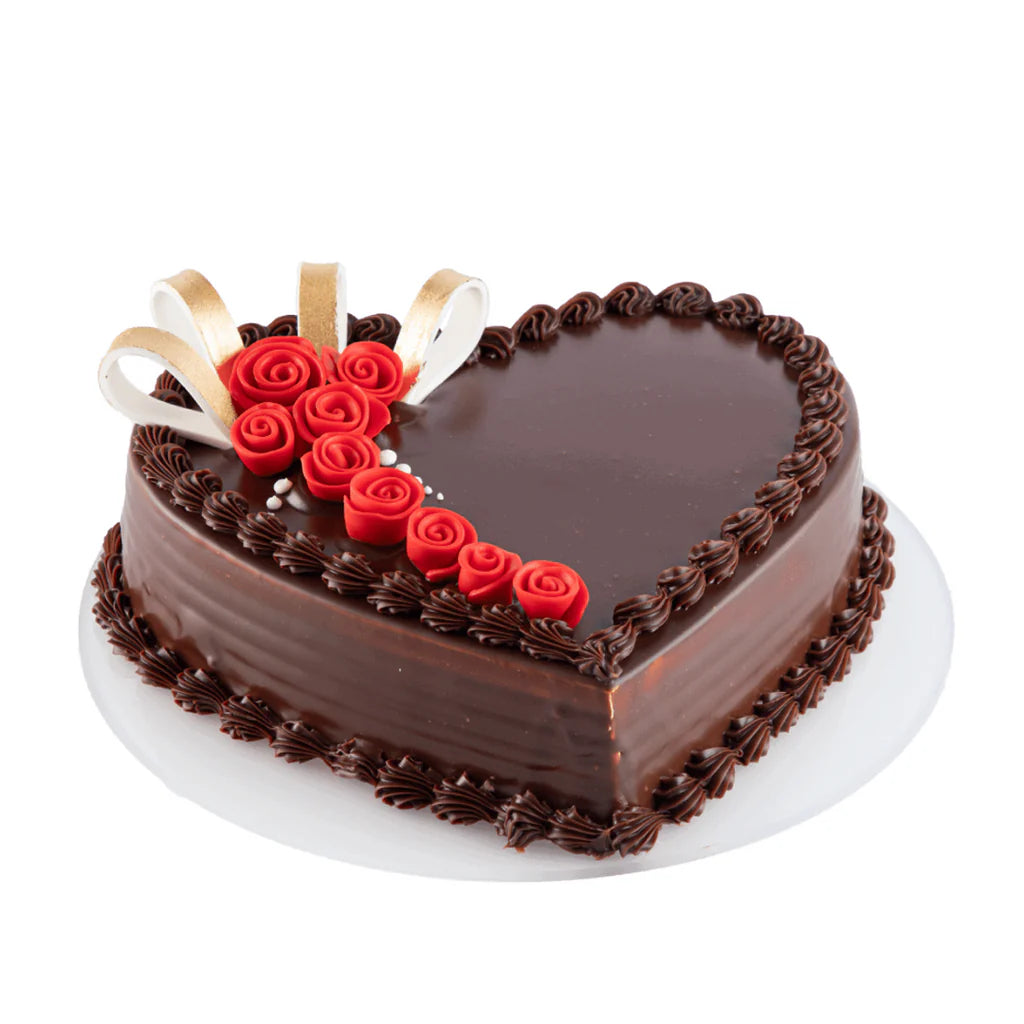 Heart-Shaped Chocolate Cake
