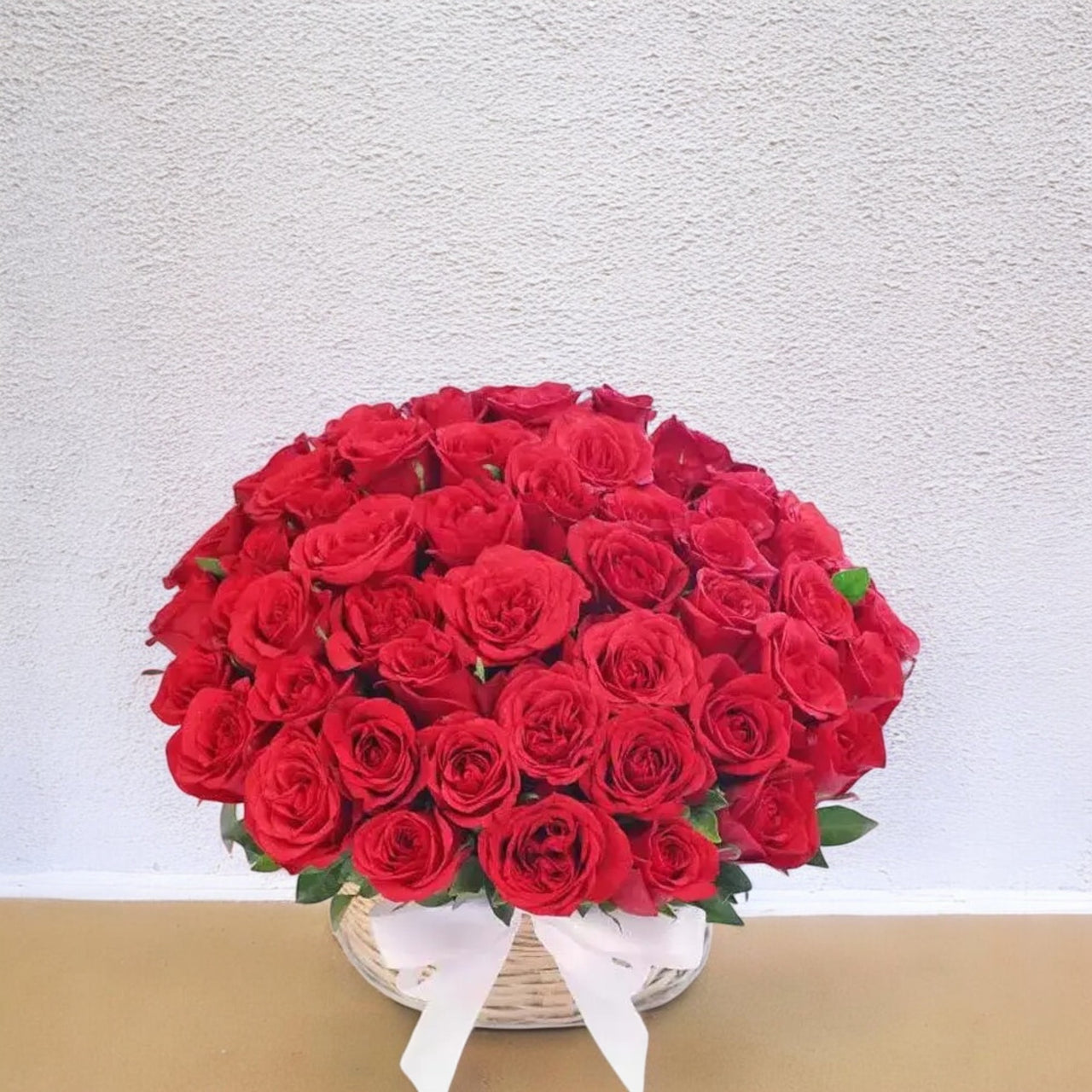 51 Red Roses in Basket