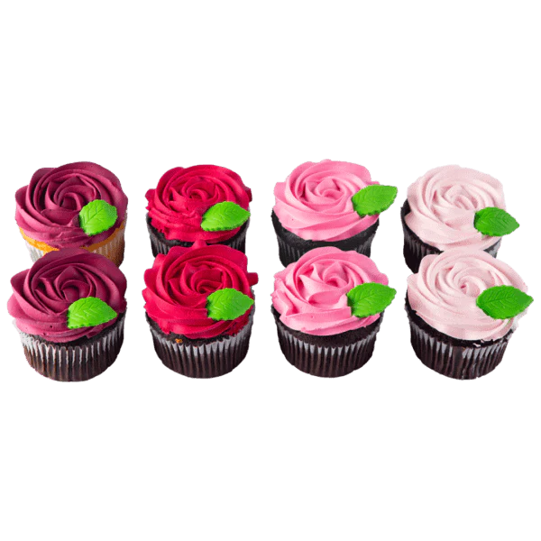 Berry Red Rose Cupcake