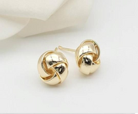 Stainless Steel Earrings in Lustrous 18K Gold