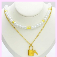 Eternal Elegance, Stainless Steel Necklace, 14k Gold, Shimmering, Gold Plating