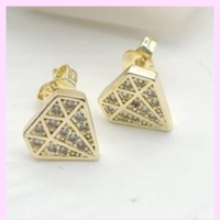 Elegance Refined, Stainless Steel Earrings, Radiant, 18K Gold, Buy Elegance Refined Online