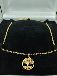 Unveil Radiance with 14k Gold-Infused Steel Necklace