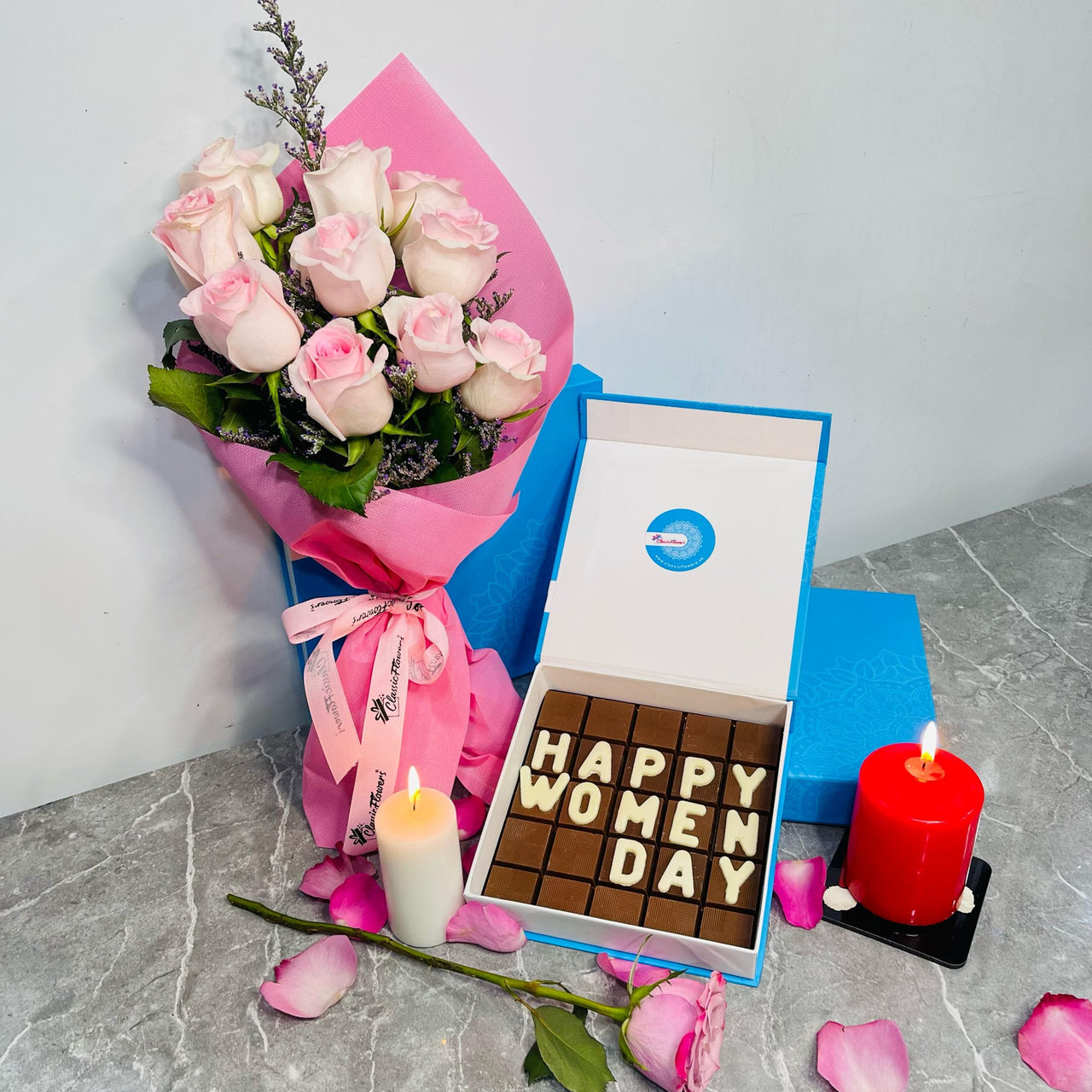 Women’s Day Chocolate & Flower Gift Set