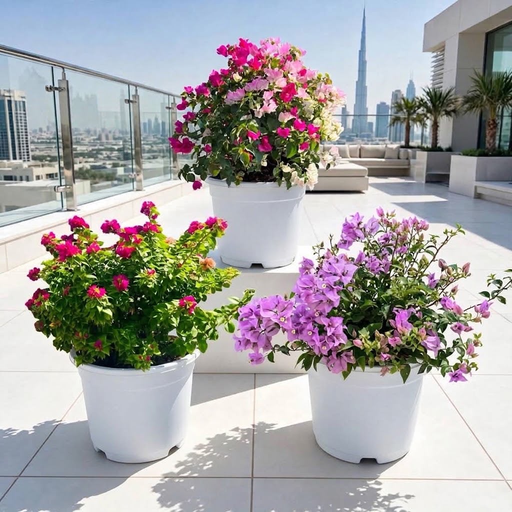 Tricolor Bougainvillea Bundle | Pink Pixie, Glabra & Alexandra   - Outdoor Terrace Plants