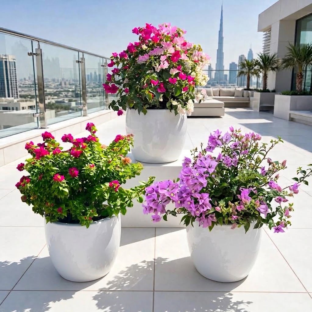 Tricolor Bougainvillea Bundle | Pink Pixie, Glabra & Alexandra   - Outdoor Terrace Plants