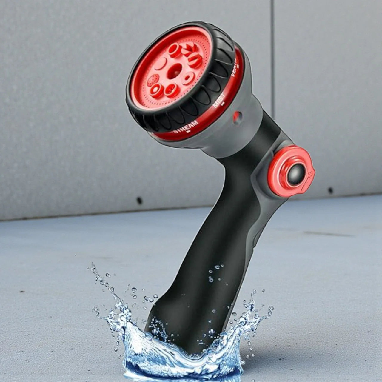Heavy Duty Thumb Control Garden Hose Nozzle Sprayer – 8 Spray Patterns