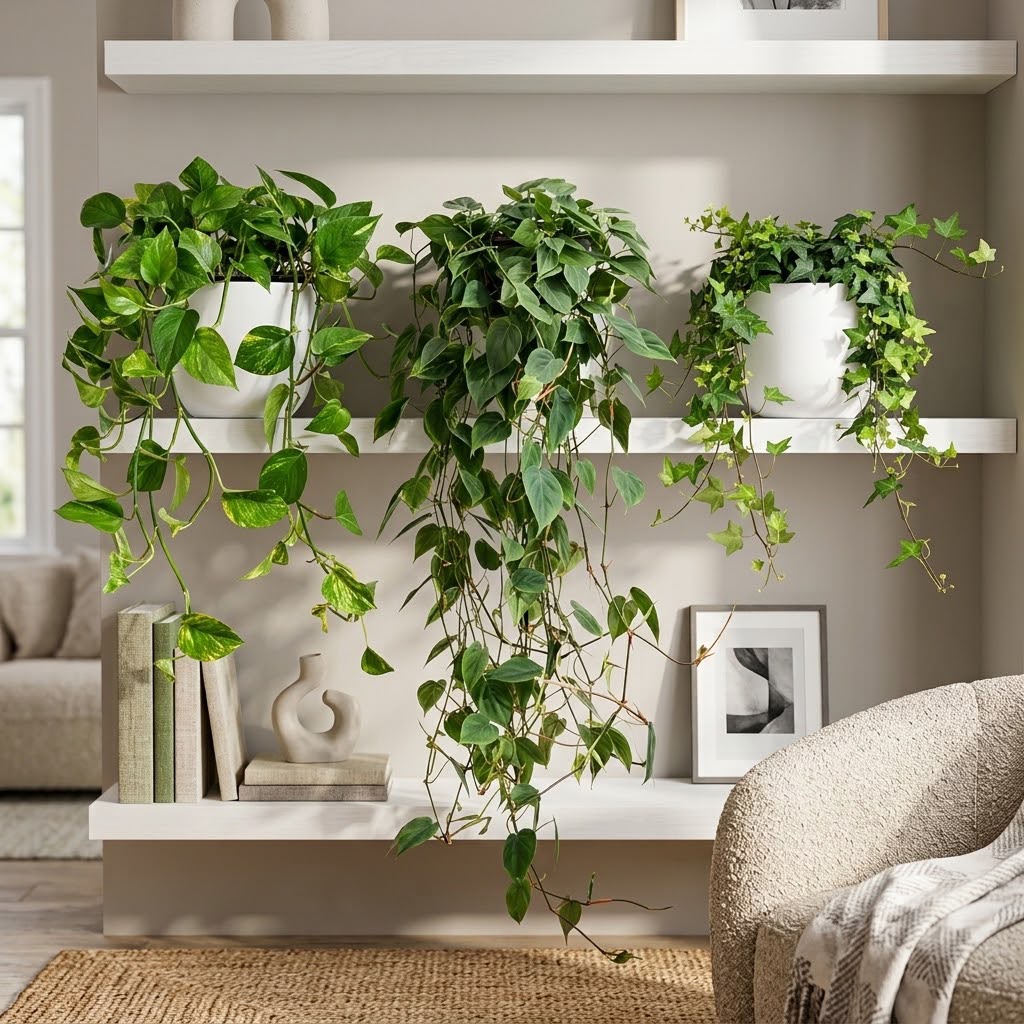 Fresh Air Trailing Plant Bundle - Pothos, Philodendron & Ivy | Low Light Indoor Plants