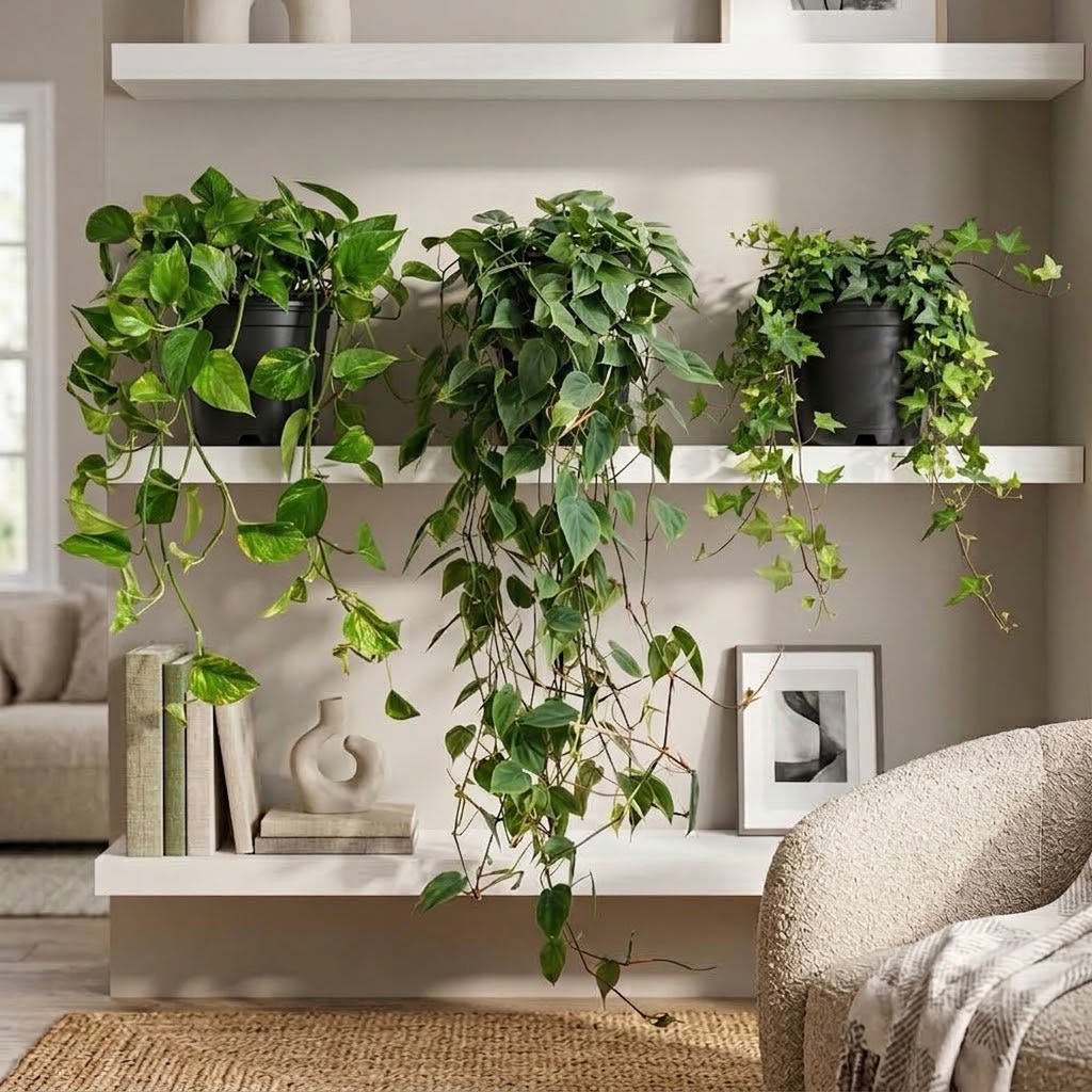 Fresh Air Trailing Plant Bundle - Pothos, Philodendron & Ivy | Low Light Indoor Plants